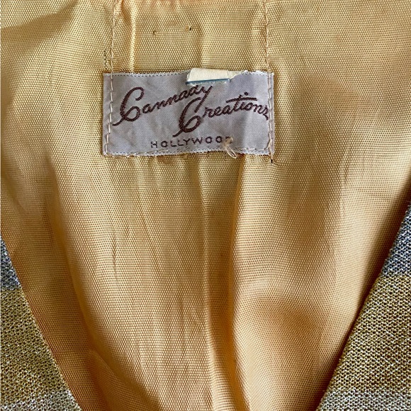 Silver and Gold Striped Cannady Creation blouse - Picture 2 of 3